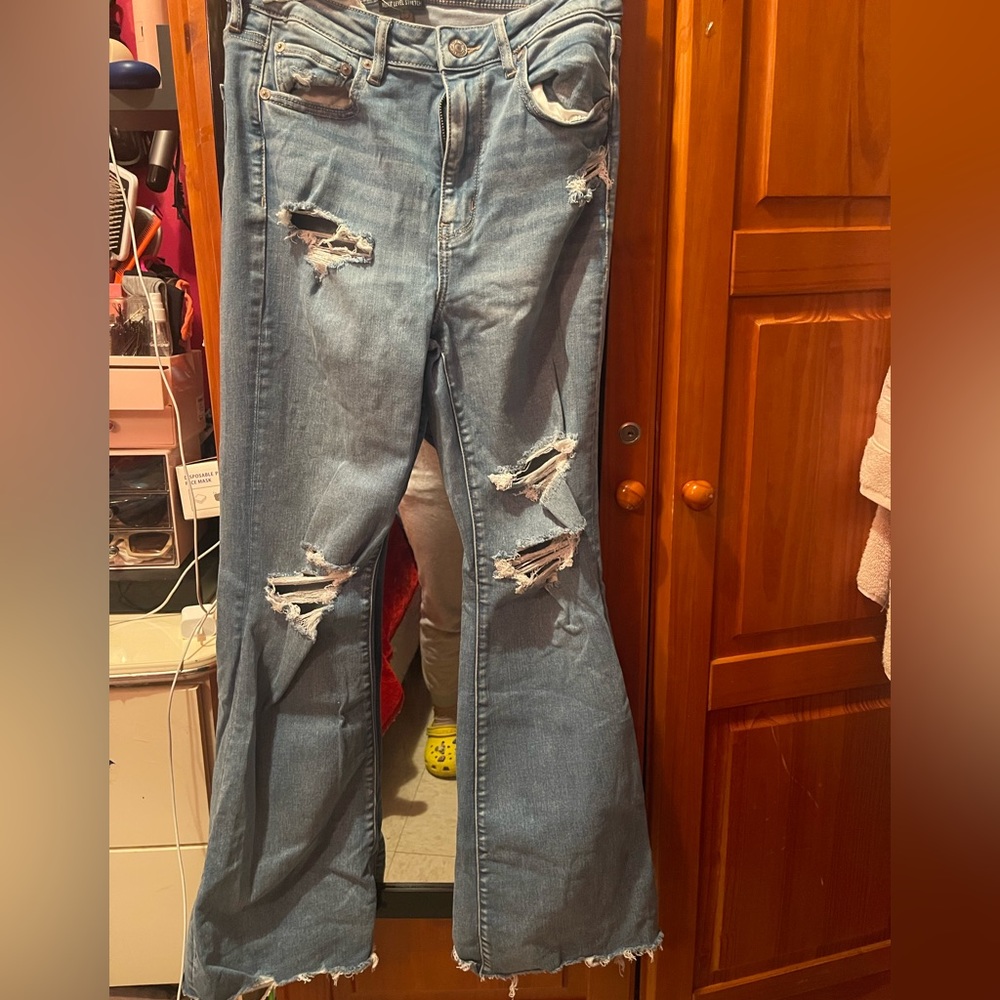 AE flare jeans high rise